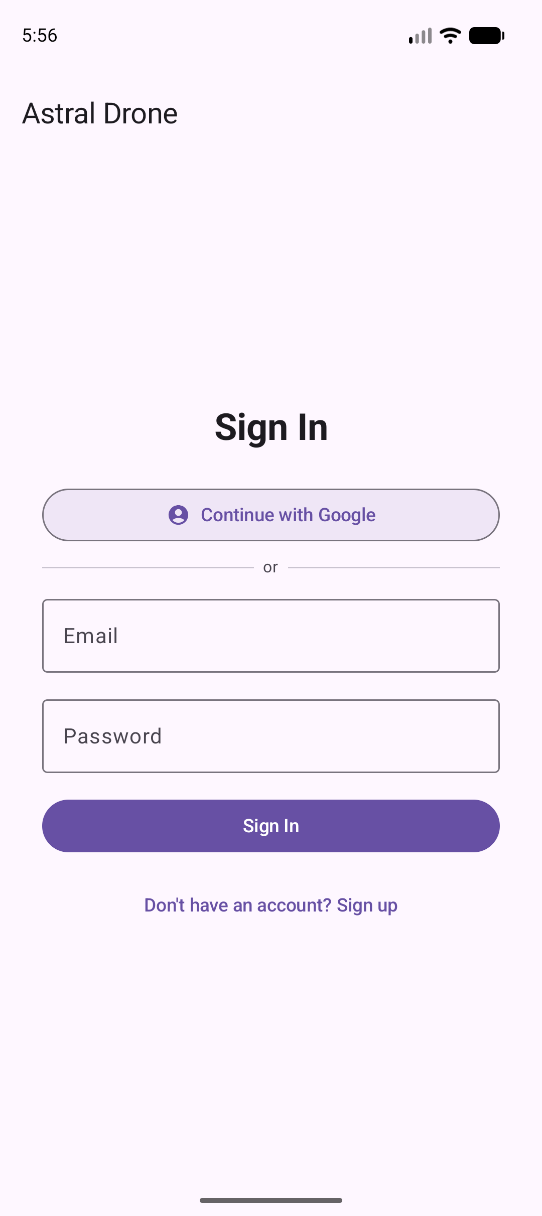 Android — Sign in
